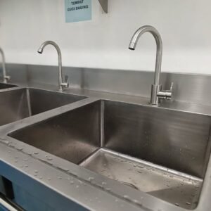 wastafel stainless 3 bowl anti karat