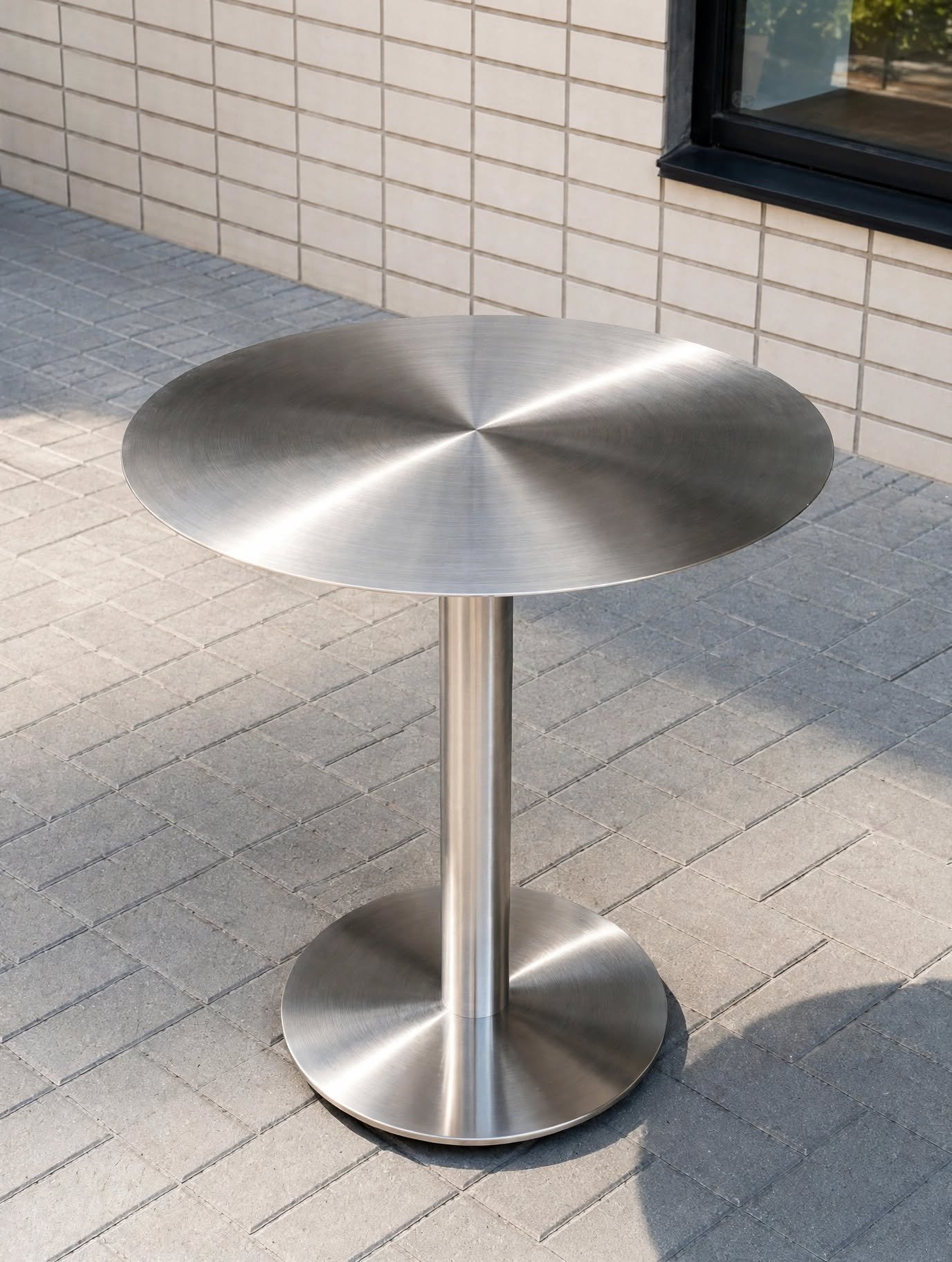 Jual Meja Stainless Bulat untuk Outdoor Cafe & Resto Jual Meja Stainless Bulat untuk Outdoor Cafe & Resto