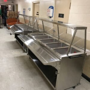 jual buffet line custom bain marie 5 gn pan with sneeze guard