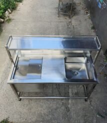Sink Stainless + Ice Bin Custom Untuk Coffee Shop
