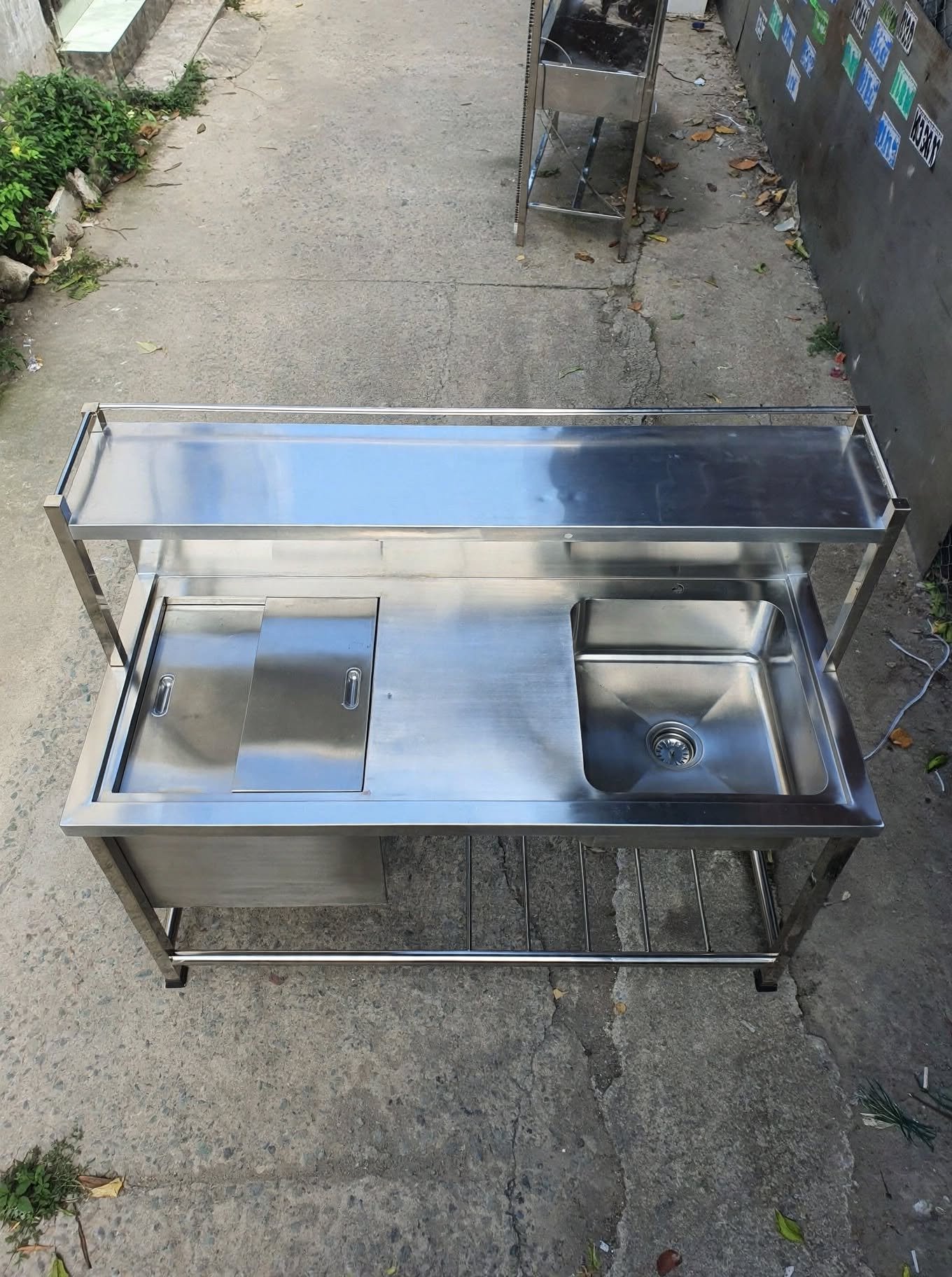 Sink Stainless + Ice Bin Custom Untuk Coffee Shop Sink Stainless + Ice Bin Custom Untuk Coffee Shop