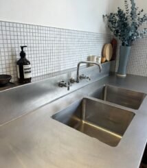 jual counter top sink stainless 2 bak custom ukuran