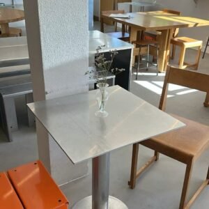 Jual Meja Cafe Stainless Kaki Bulat untuk Coffee Shop