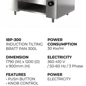 kompor induksi listrik bratt pan 300L