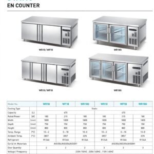 Jual meja chiller freezer static 1800x750x800 mm