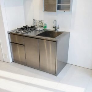 kitchenette apartemen studio custom ukuran