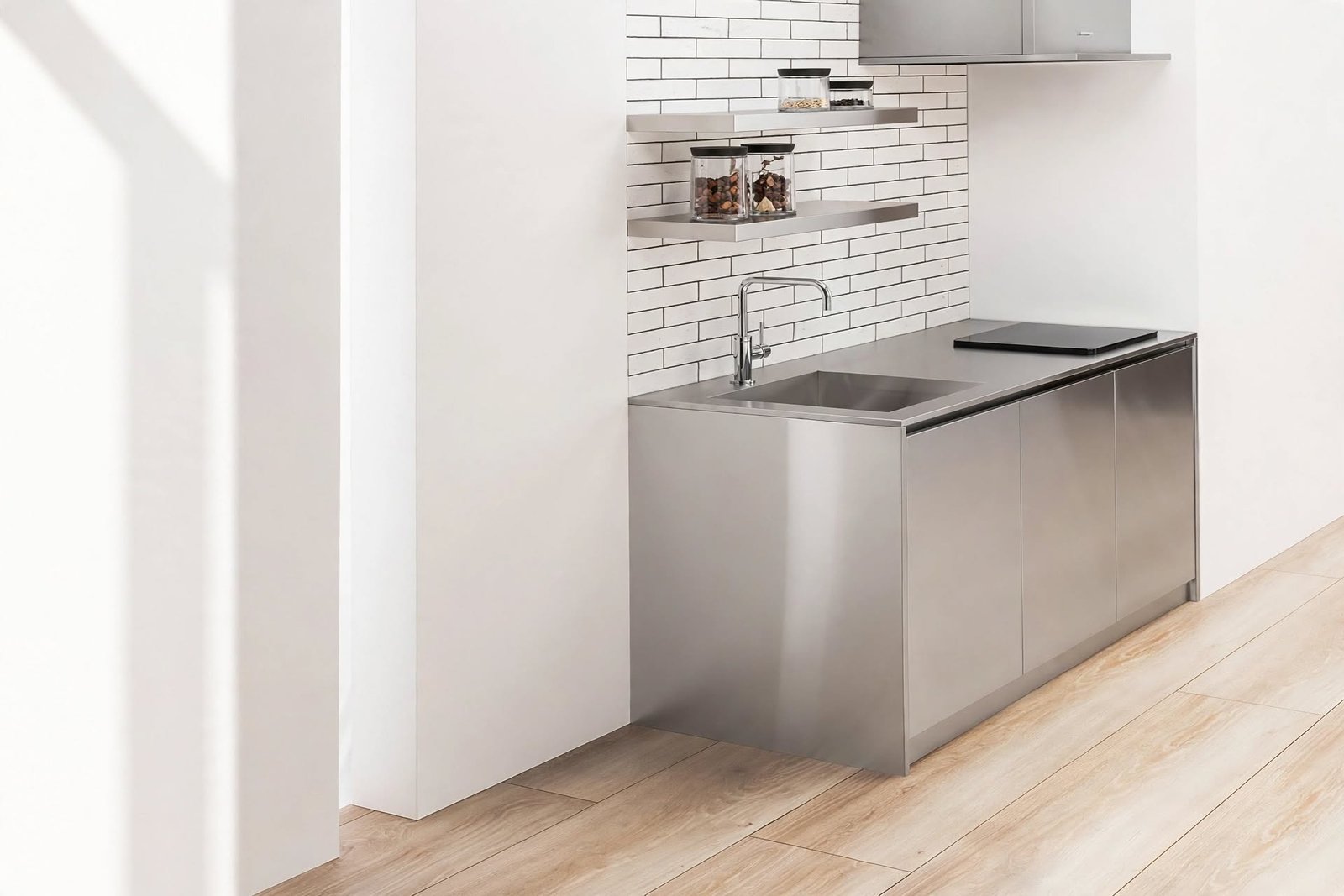Kabinet Stainless Standalone Sink + Induksi Kabinet Stainless Standalone Sink + Induksi