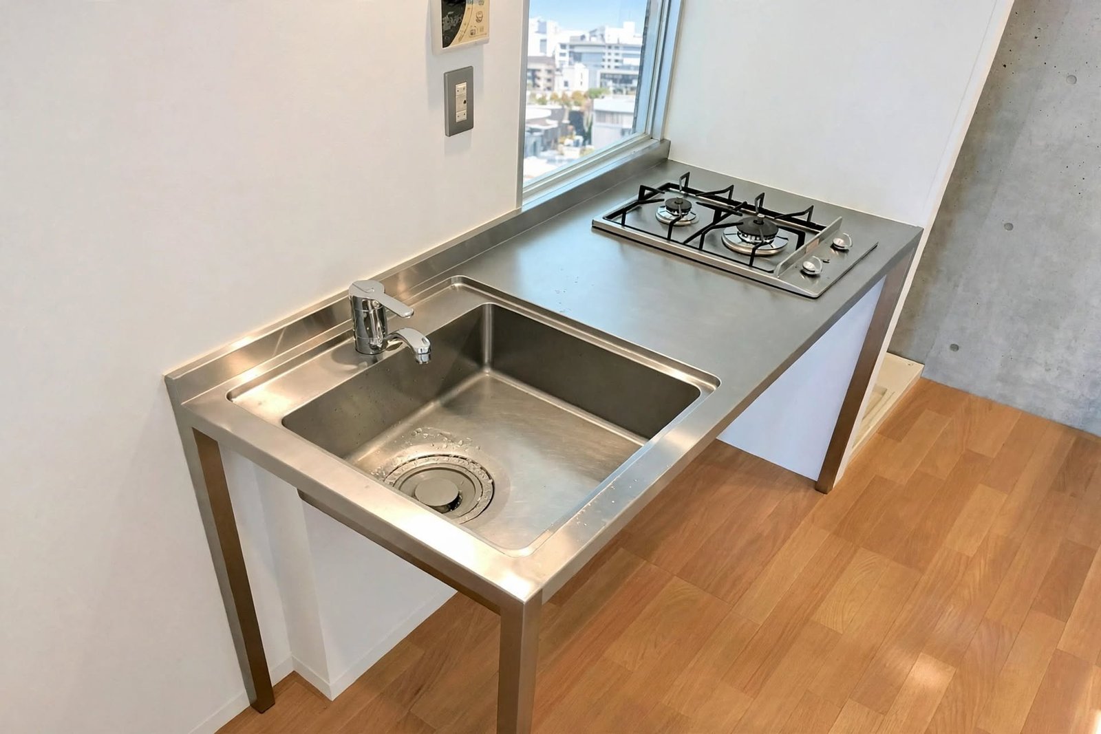 Meja Dapur Stainless Kaki Terbuka Gas Meja Dapur Stainless Kaki Terbuka Gas