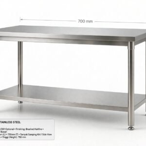 meja stainless 1000x700x750