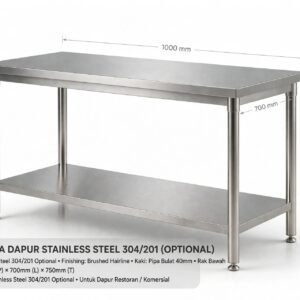 meja stainless custom