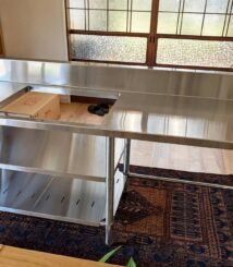 Meja Stainless Kompor Tanam Custom Ukuran
