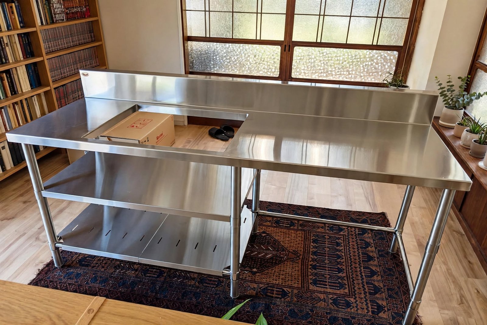 Meja Stainless Kompor Tanam Custom Ukuran Meja Stainless Kompor Tanam Custom Ukuran