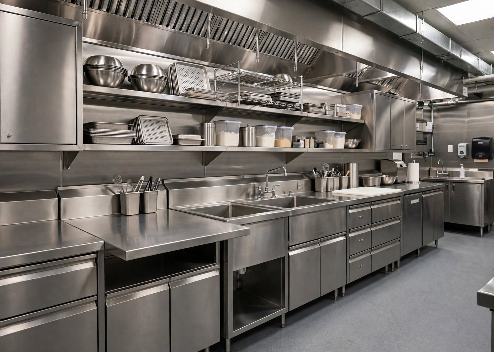 kitchen cabinet stainless untuk dapur MBG SPPG