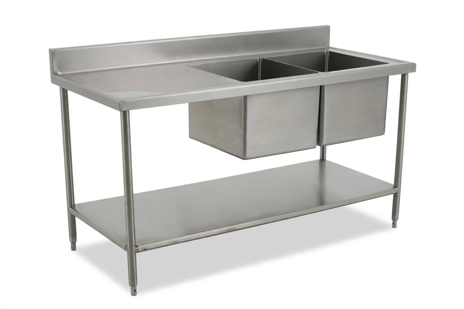 double bowl sink table with bottom shelf double bowl sink table with bottom shelf