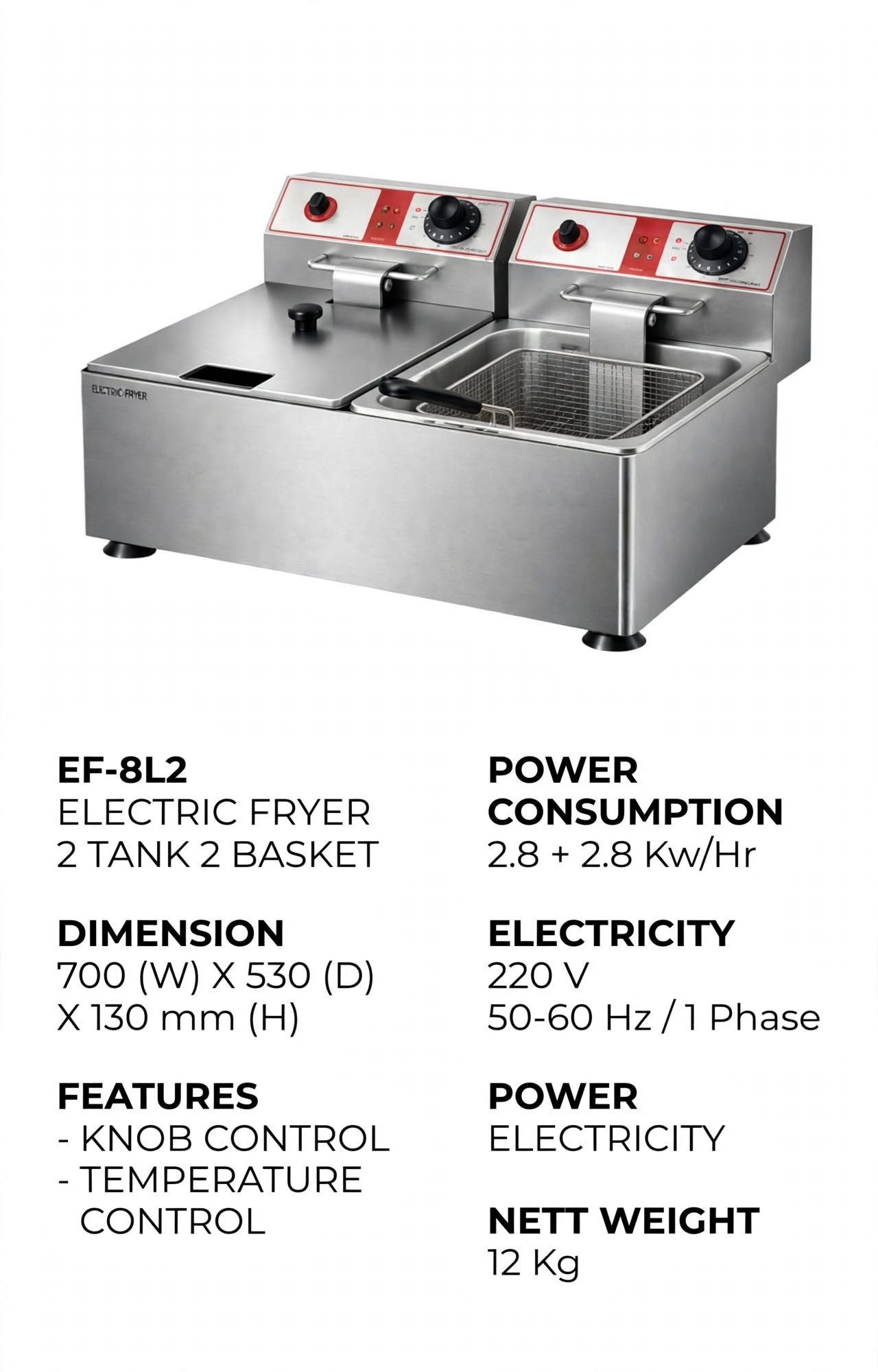 jual kompor listrik deep fryer 2 tank jual kompor listrik deep fryer 2 tank