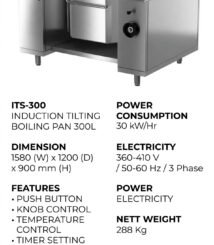 jual kompor induksi listrik tilting 300 liter