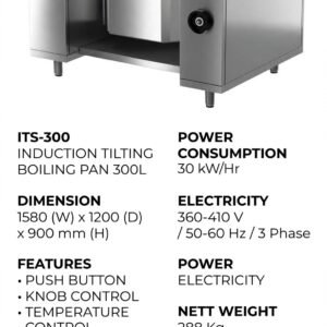 jual kompor induksi listrik tilting 300 liter