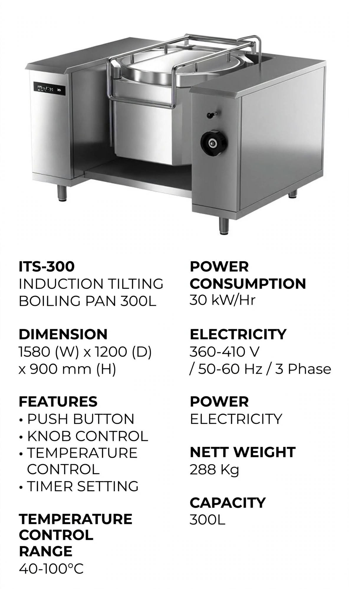jual kompor induksi listrik tilting 300 liter jual kompor induksi listrik tilting 300 liter