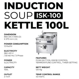 jual kompor induksi listrik soup kettle 100L